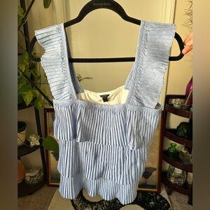 J.Crew Blue Pleated Women's Top
